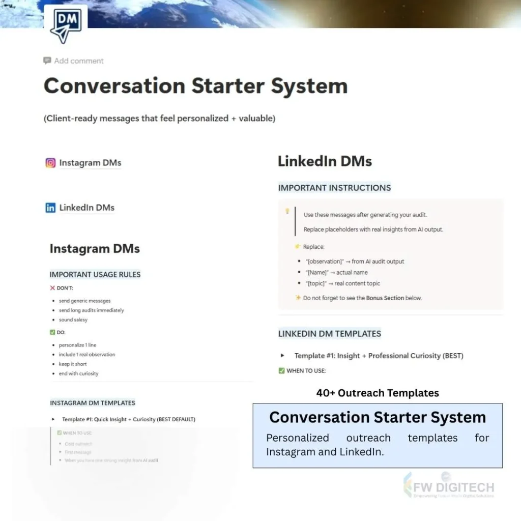 Conversation Starter System
